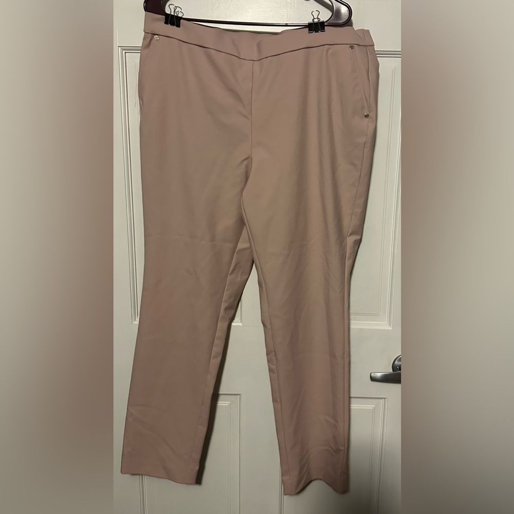 Anne Klein Women’s Soft Pink Pull-on Pants